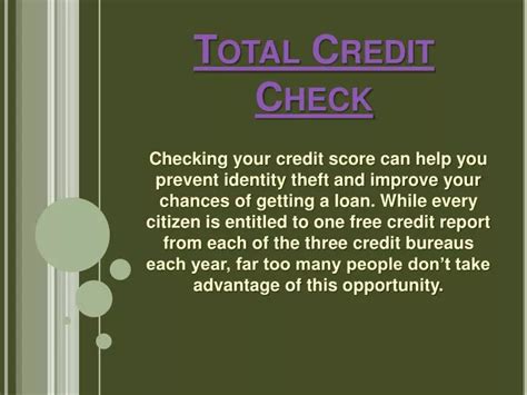 credit check total|free credit check total.